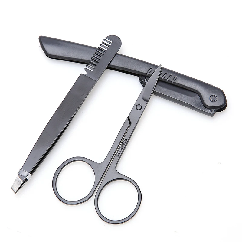 3pcs/set Professional Eyebrow Scissors Eyebrow Cutter Eyebrow Knife