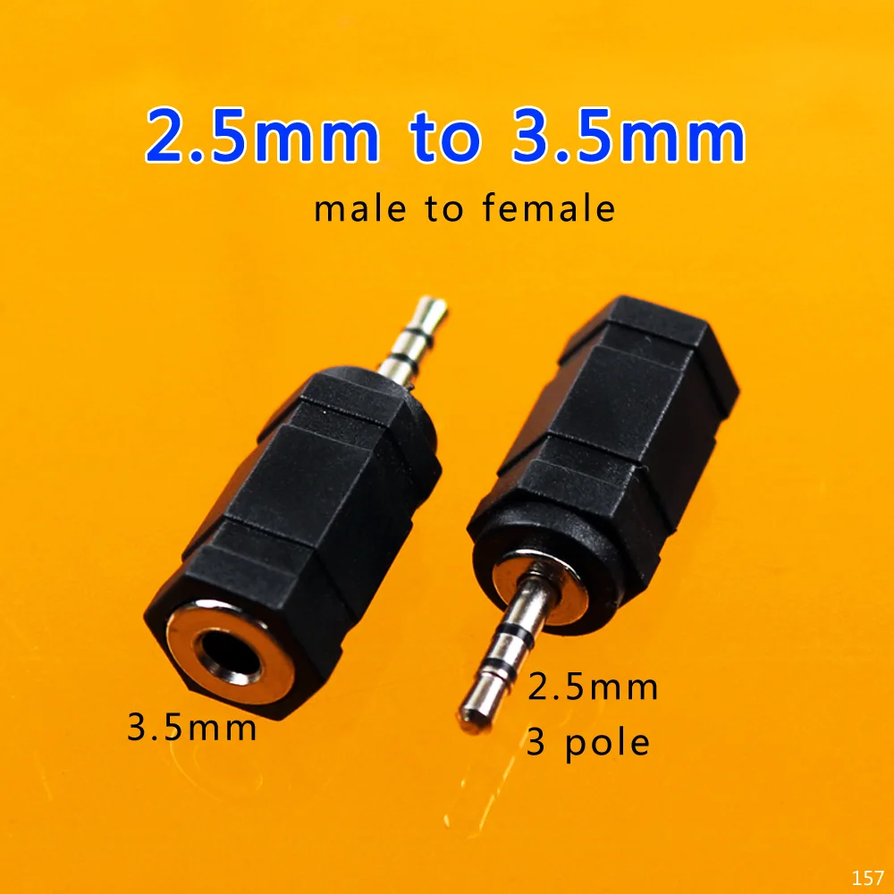

ChengHaoRan 1pcs 2.5mm male to 3.5 mm Female Audio cable Stereo Jack PC Phone HeadPhone earphone Converter Cable Plug Adapter
