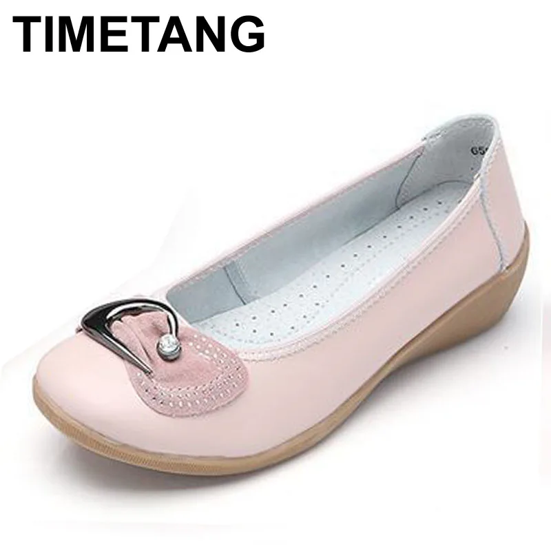 2016 Women Flats Shoes Woman Genuine Leather Mother Shoes Moccasins Women s Soft Leisure Flats Loafers
