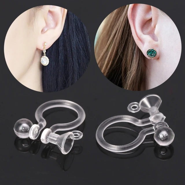 Invisible Resin Earring Clips For Non Pierced Ears With Holes DIY