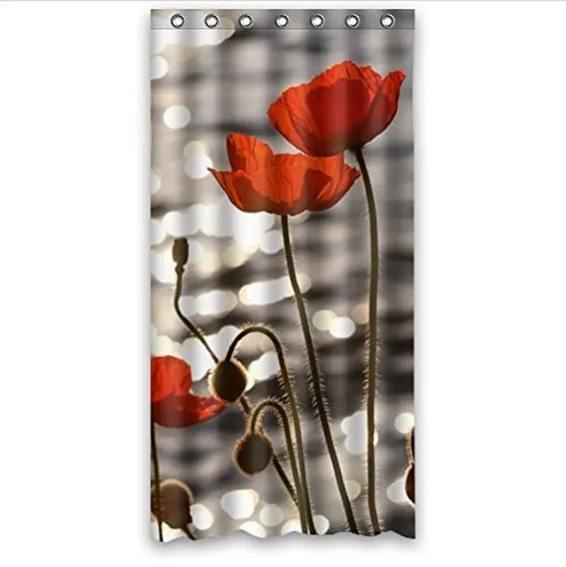 Curtains Ideas 36 wide shower curtain : Aliexpress.com : Buy Beautiful poppy flower art Polyester Shower ...
