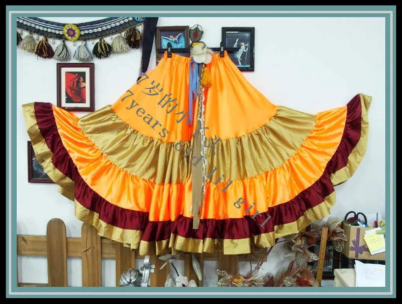 Satijn zijde Furlong Ming Go buikdans 4 layer 20 uitbreiding rok 9EX48 Satijn zijde Furlong Ming Go buikdans 4 layer 20 uitbreiding rok 9EX48