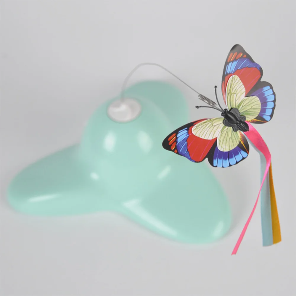 Buy Electric Pet Cat Toy Rotation Colorful Butterfly Flying Cat Interactive