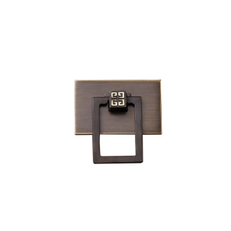 

Drawer Pull Dresser Door Cabinet Handle Antique Red Black Bronze Modern Classical Square Furniture Retro Black Brown Kitchen