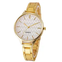 Лидер продаж 2019 женские прозрачные часы золотой Нержавеющая сталь Аналоговые кварцевые наручные часы браслет Relogio Feminino женские подарки QC7