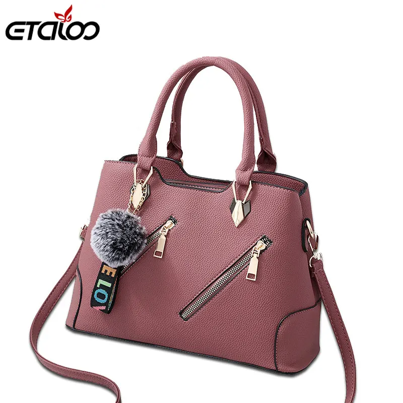 Винтажная роскошная сумка, женские сумки с двойной молнией, сумки через плечо, сумка на плечо, повседневная сумка-ракушка, Женская посылка - Цвет: pink