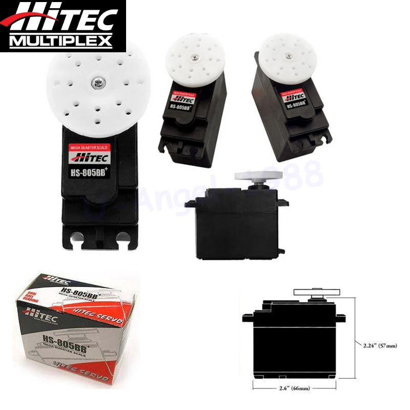 Оригинальный Hitec HS 805BB + 152g/24 7 кг/ .14 сек. Большой сервопривод с высоким крутящим