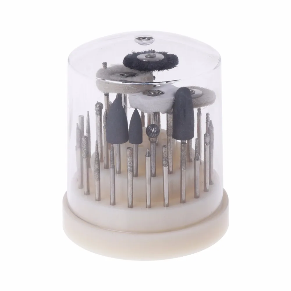 

41pcs Dental Lab Silicone Rubber Rotary Tungsten Steel Polishing Burs 2.35mm