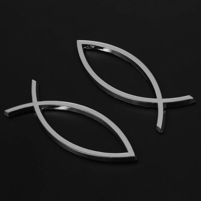 2 шт 3D серебряный значок символа Иисуса стикер отличительное украшение для