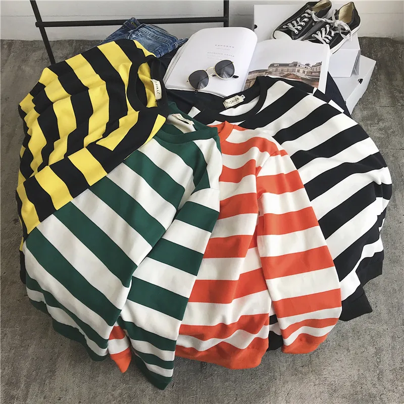

Spring New Hoodies Men Fashion Striped Casual O-neck Sweatshirt Man Streetwear Trend Wild Hip Hop Loose Pullover Hoody S-2XL