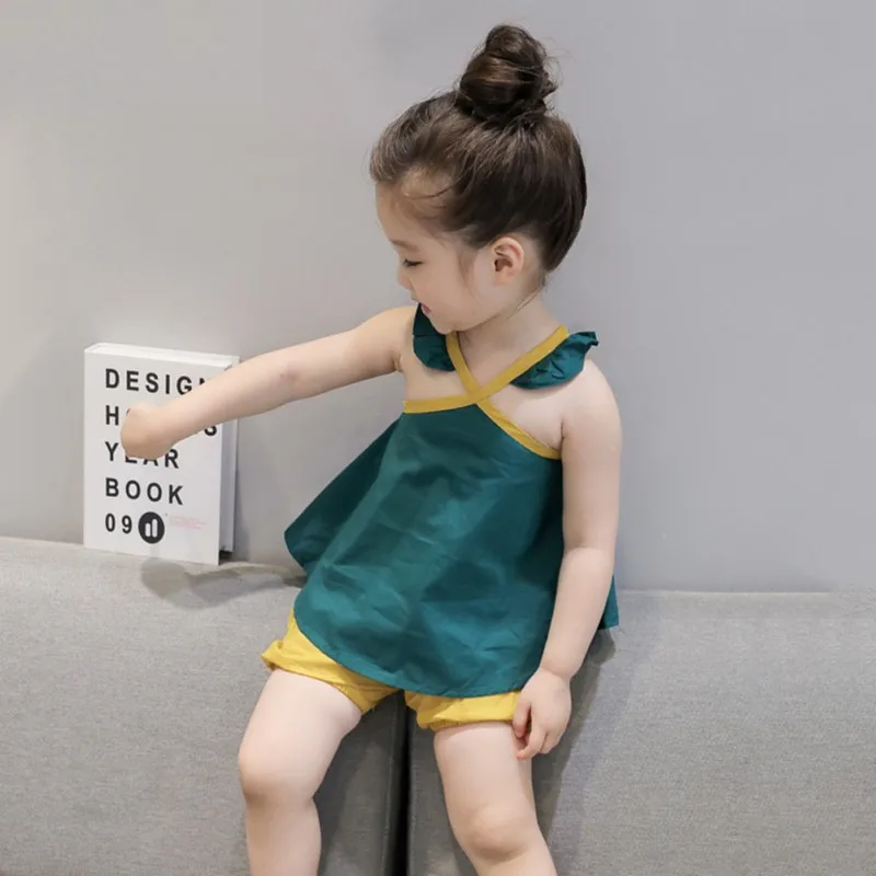 Buy Summer Baby Girls Cute Sleeveless Tops Shorts