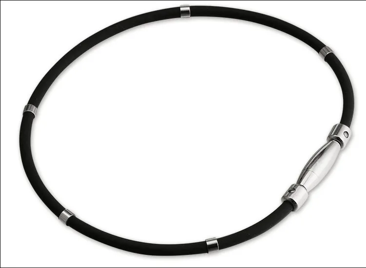 Модное Новое магнитное Силиконовое ожерелье из титановой стали магнитное ожерелье для мужчин и женщин ожерелье для здоровья