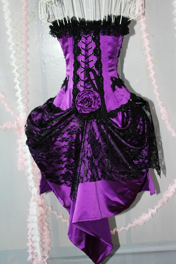 Short Purple Prom Dresses Purple Corset Dress For Graduation 2014 (1)