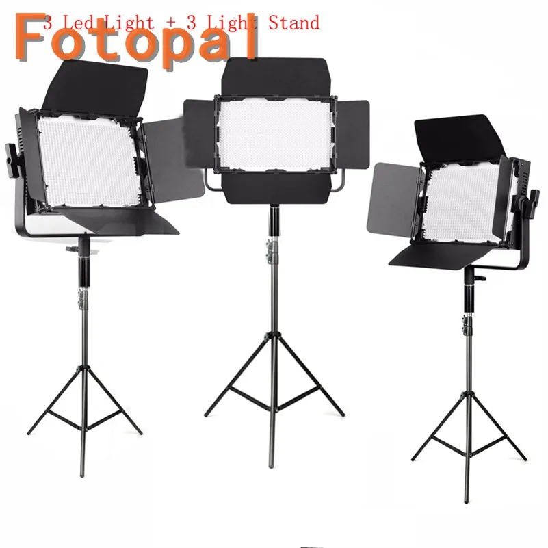 

Fotopal GK-J-900S 3Pcs LED Video Light Kit LED Photo Photographic Camera Light Annular Lamp With Tripod For Camera Photo Phone