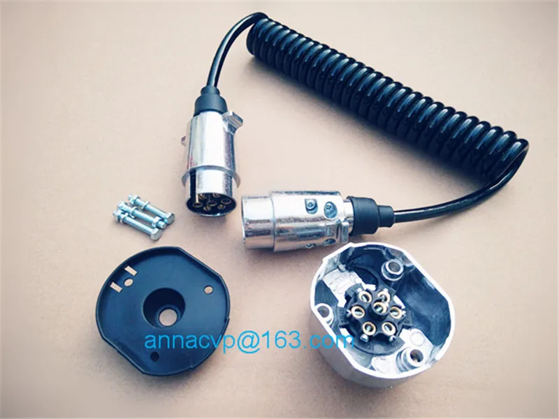 trailer coilded cable plug kit with one socket plug seal 1