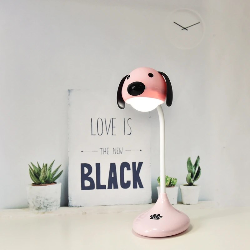 

LED Cute Dog Desk Lamp USB charging LED Soft Light Cartoon Bedside Light Eye Protection Study Night Light New Year Childrn Gift
