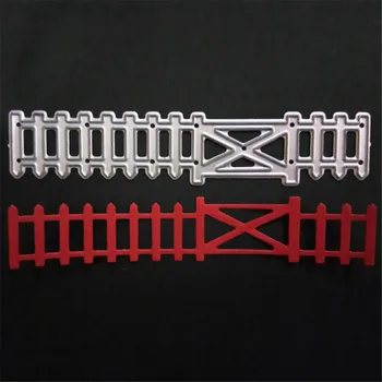 

Embossing Folder Die Cuts Tools Garden Fence Cutting Dies Hedge Gate DIY Album Paper Card Scrapbooking Stencils Decoration