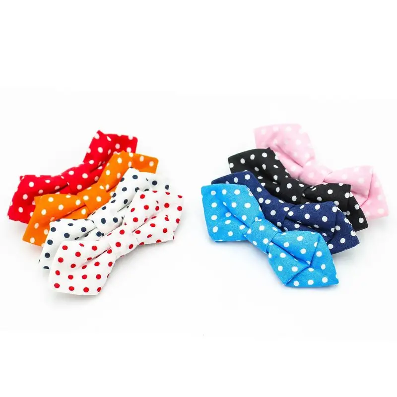 

Children Bowtie Safety Pin 7 Colors Wave Point Kids Bowtie Cute Boy Bowtie