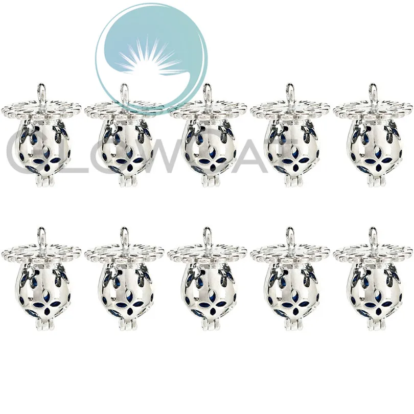

Copper Baby Nipple Pacifier Beads Cage Locket Pendant Essential Oil Diffuser Stone Pearl Cage 10x K1143