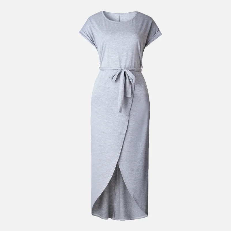 Aonibeier Short Sleeve Maxi Dresses Asymmetric Hem Sexy Women Maxi Club Dress Long Party Plus Size Summer Dresses O Neck Sashes Aonibeier Short Sleeve Maxi Dresses Asymmetric Hem Sexy Women Maxi Club Dress Long Party Plus Size Summer Dresses O Neck Sashes
