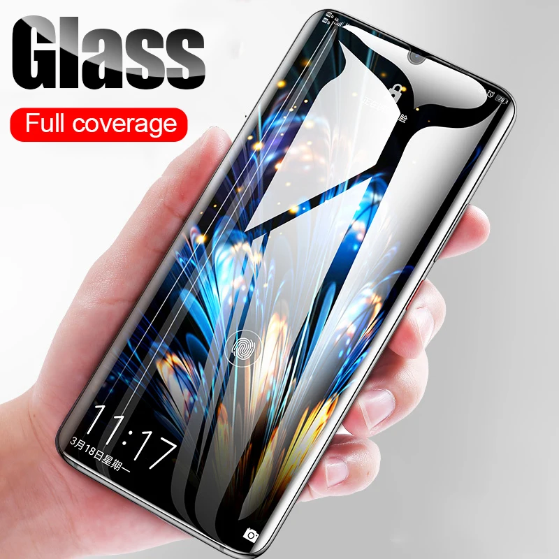 Полное покрытие закаленное стекло для Huawei P30 pro lite Защита экрана Huawey mate 20 p 30 light glas