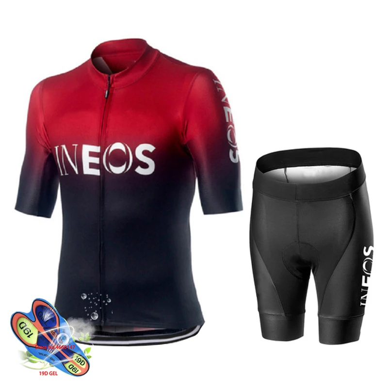 Cycling Jersey 2019 Pro Team INEOS Summer Cycling Jersey Set Breathable Racing Sport Mtb Bicycle Jerseys Men's Cycling Clothing