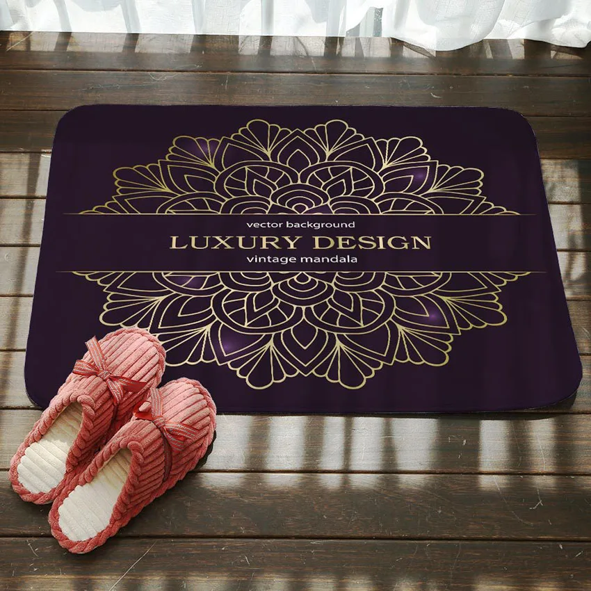 Мандала печать коврик дверь в ванную коврики Гостиная Спальня дверь Нескользящие пылезащитные Коврики