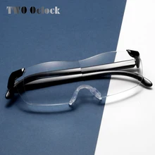 Два оклока 1,6 раз увеличительное стекло для чтения es большое видение 250% увеличение пресбиопическое стекло es увеличительные защитные очки для женщин и мужчин