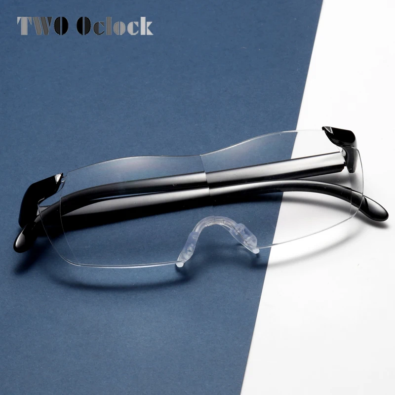 

TWO Oclock 1.6 times Magnify Glass Reading Glasses Big Vision 250% Magnification Presbyopic Glasses Magnifier Eyewear Women Men