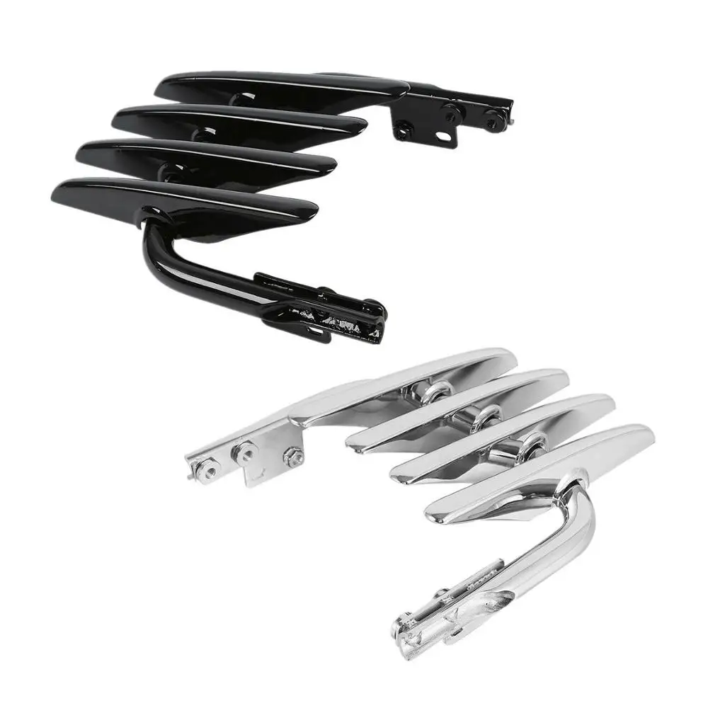

Motorcycle Chrome/Black Stealth Luggage Rack For Harley Touring Electra Street Glide Road King 1999-08 FLHT FLHX 06-08
