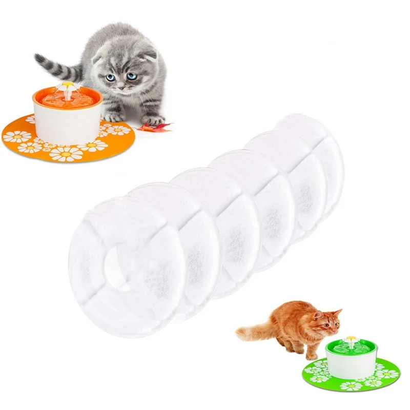 

6PCS/Set Pet Dogs Cats Automatic Water Feeder Replace Accessories Fountain Filter Activated Carbon Filter Feeding Product