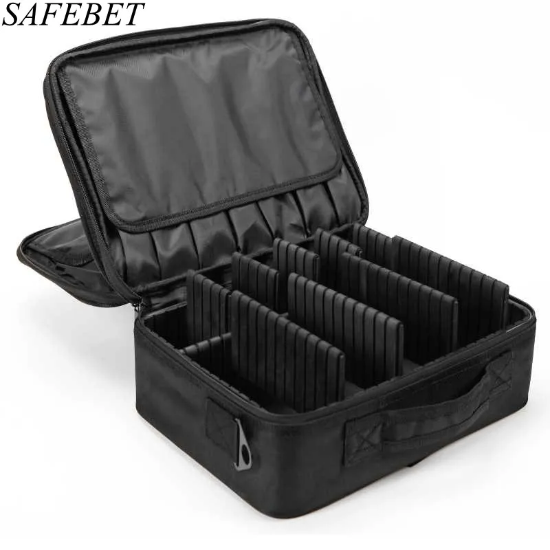 SAFEBETBrand Organizer Large Waterproof Multilayer Professional Cosmetic Bag Fashion Women Travel Necessary Beauty Cosmetic Box