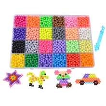 24 Цвета 3600 шт. распыления воды Magic Бусины DIY Kit мяч игра-головоломка, веселые DIY Handmaking 3D головоломки Обучающие Игрушечные лошадки для детей