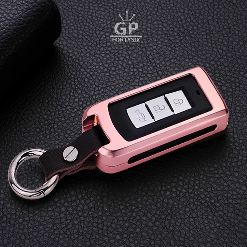 

3 colors Aluminum Alloy Smart Remote Car Key Case Cover Shell Holder Protector Fit For Mitsubishi Outlander Lancer EX ASX Pajero