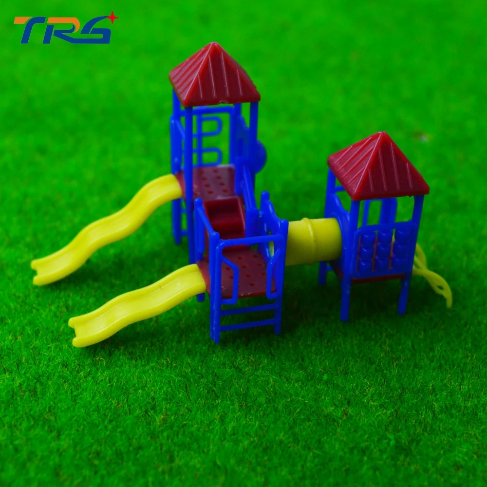 

Teraysun 6pcs Model Slide Miniature Playground Slide 1;150 Scale Model Children Slides for Playground Scenery Layout