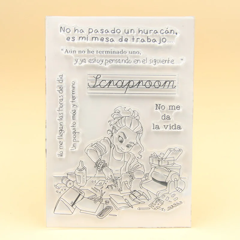 

KLJUYP Spanish Clear Stamps Scrapbook Paper Craft Clear stamp scrapbooking 402