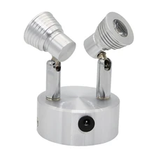 Беспроводная лампа для шкафа управления, вращающаяся многоголовая RF Дистанционная батарея лампа, 2 головы портативный акцент подзарядка точечный свет