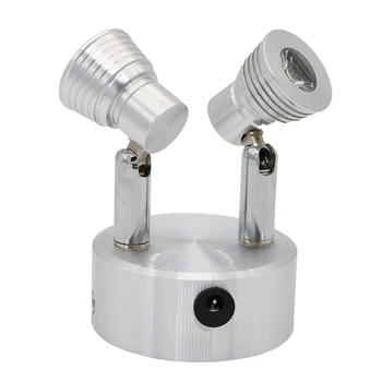 

wireless control cabinet lamp,rotatable multi head RF remote battery lamp, 2 head portable accent recharging spot light