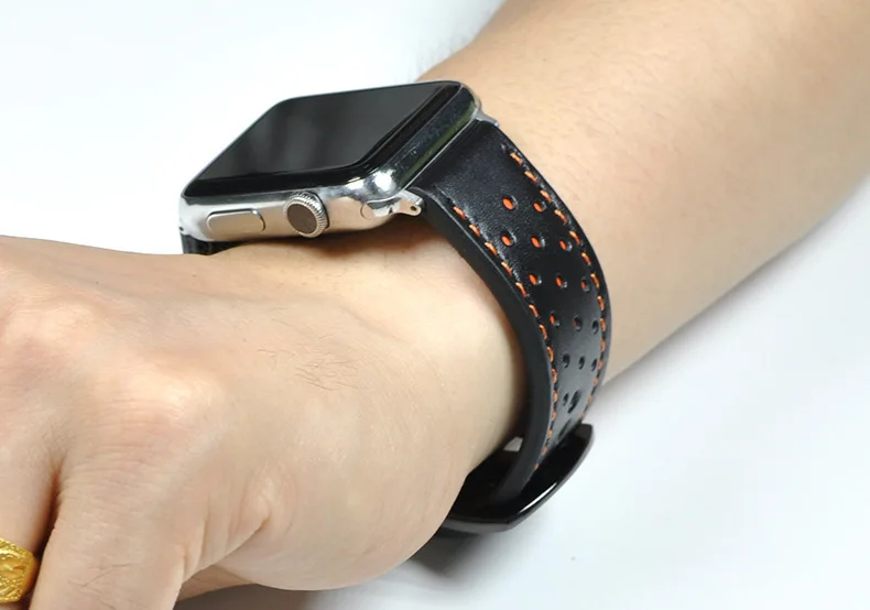 Новинка 2018 брендовый кожаный ремешок для часов Crazy Horse смарт Apple Iwatch 5 4 3 2 размер 38
