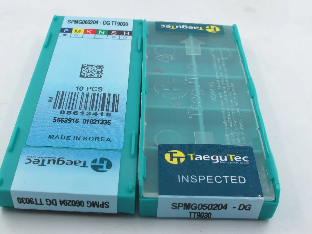 10pcs NEW Taegutec SPMG060204-DG TT9030 Drilling Blade Carbide Inserts 