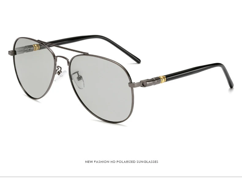 RB209, дизайнерские фотохромные солнцезащитные очки для мужчин, меняющие цвет, мужские солнцезащитные очки, поляризованные солнцезащитные очки, для вождения, хамелеон, солнцезащитные очки - Цвет линз: gun