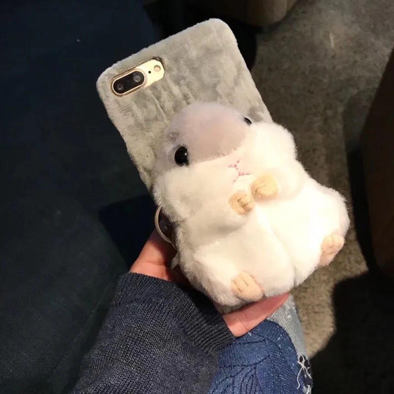 Ainike мягкий пушистый кукольный чехол для iPhone 6S Plus 7Plus 8Plus XR XS 11Pro Max 3D милый