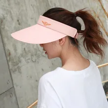 Горячая Женская летняя Складная вышитая бейсболка Регулируемая пустая верхняя Солнцезащитная шляпа с широкими полями SMA66