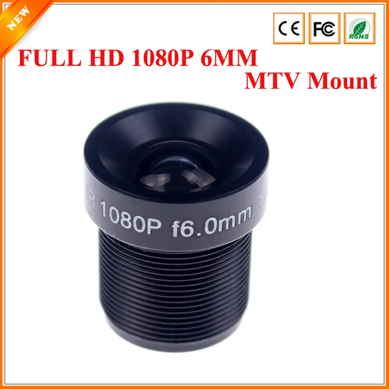 

CCTV Lens 1080P 65degreee 1/2.7'' 6mm For HD Full HD CCTV Camera IP Camera M12*0.5 MTV Mount