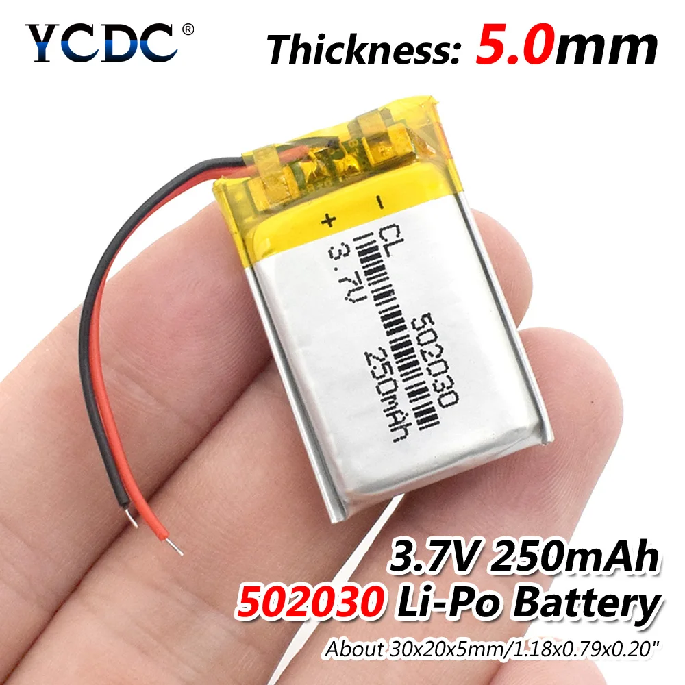 3 7 в 250 мАч 502030 литий полимерный Li Po ионный аккумулятор Lipo ячеек для MP3 MP4 Динамик
