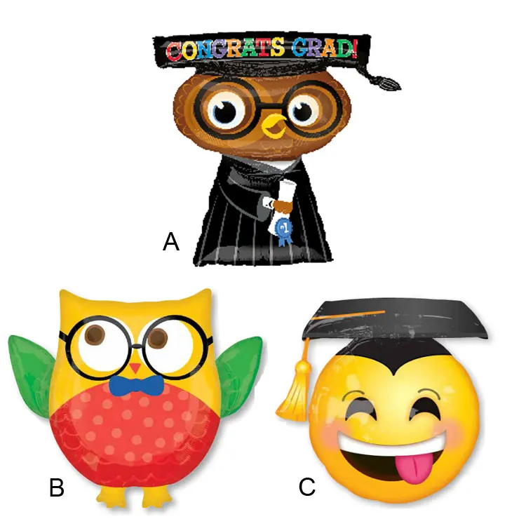 1pcs/lot Anagram Congrats Grad Owl Foil Balloons Graduation Ceremony
