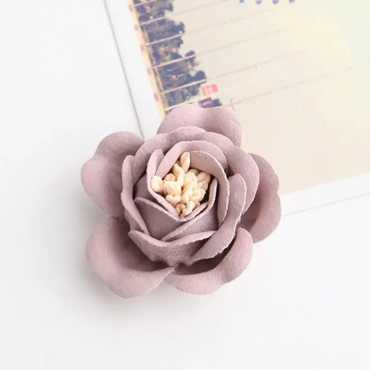 5 шт./лот 4 см DIY ткань цветок Моделирование Камелия цветок украшение цветок для DIY аксессуары