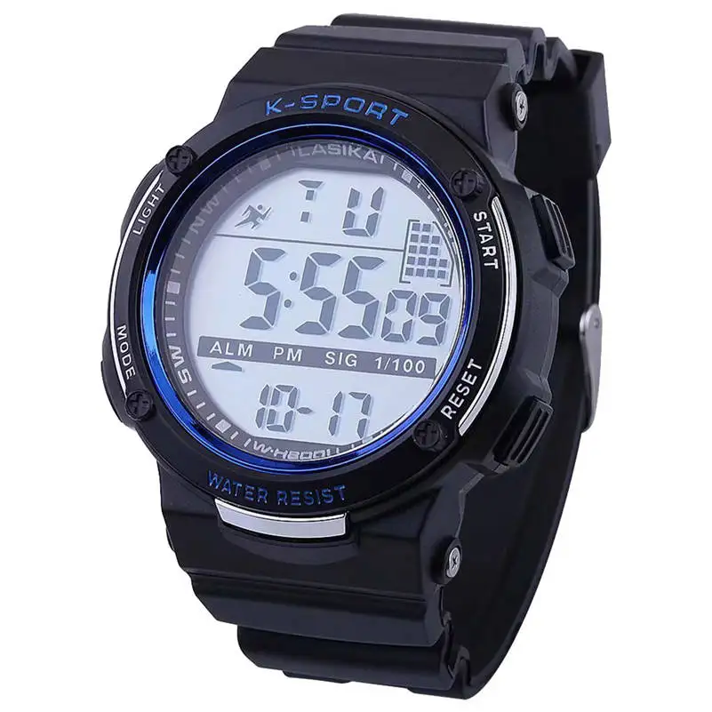 LASIKA Брендовые мужские многофункциональные светящиеся водонепроницаемые спортивные часы модный светодиодный дисплей электронные часы Relogio Masculino 661S4 - Цвет: B