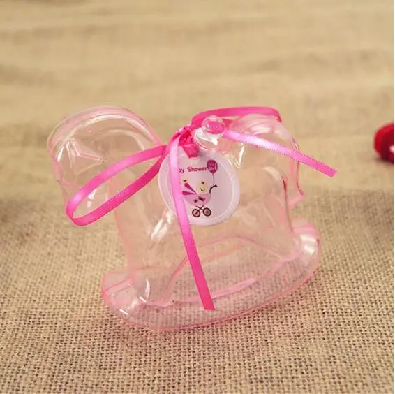 Милые пластиковые коробки для конфет в форме лошади на день рождения, 20 шт./партия, BY4302 - Цвет: D