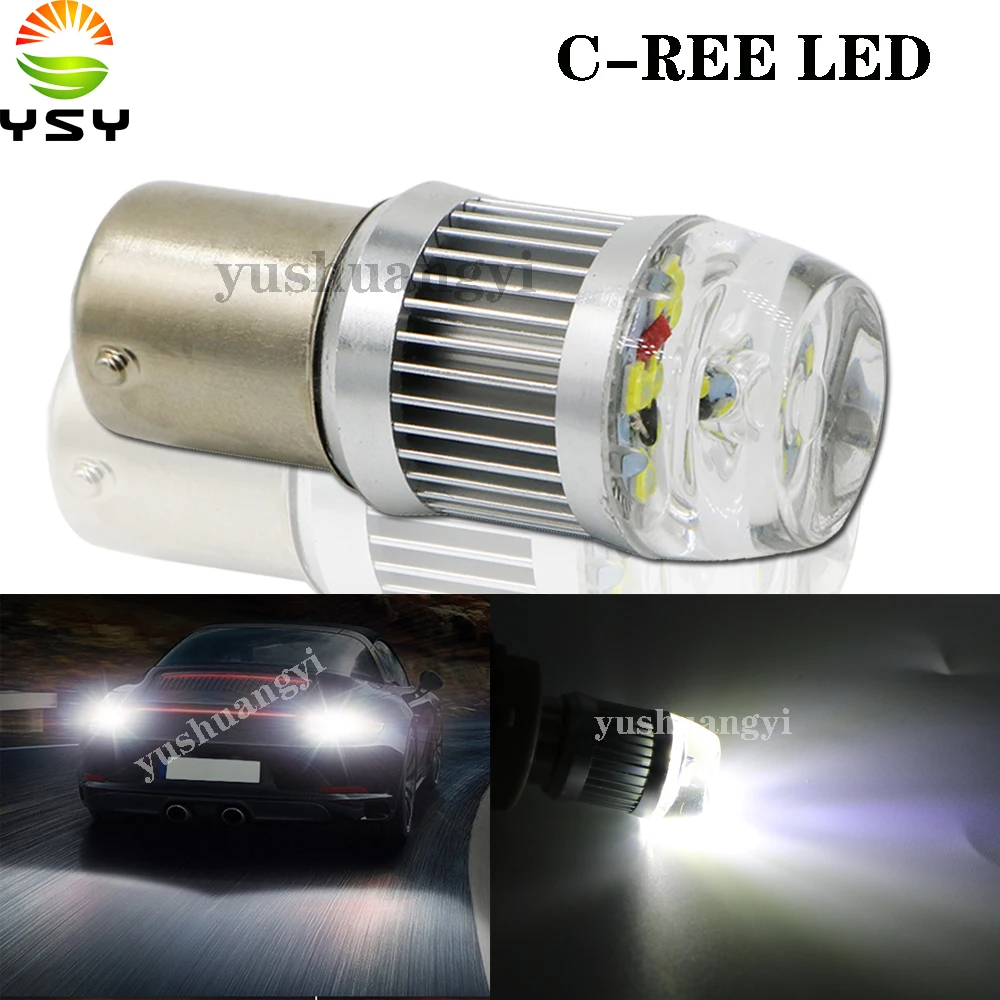 

YSY 10pcs BAY15D Led P21/5W BA15S 1156 P21W BAU15S PY21W Bulbs 6SMD Car Reverse Lights Stop Tail Brake Lamp Back Up Turn Signal